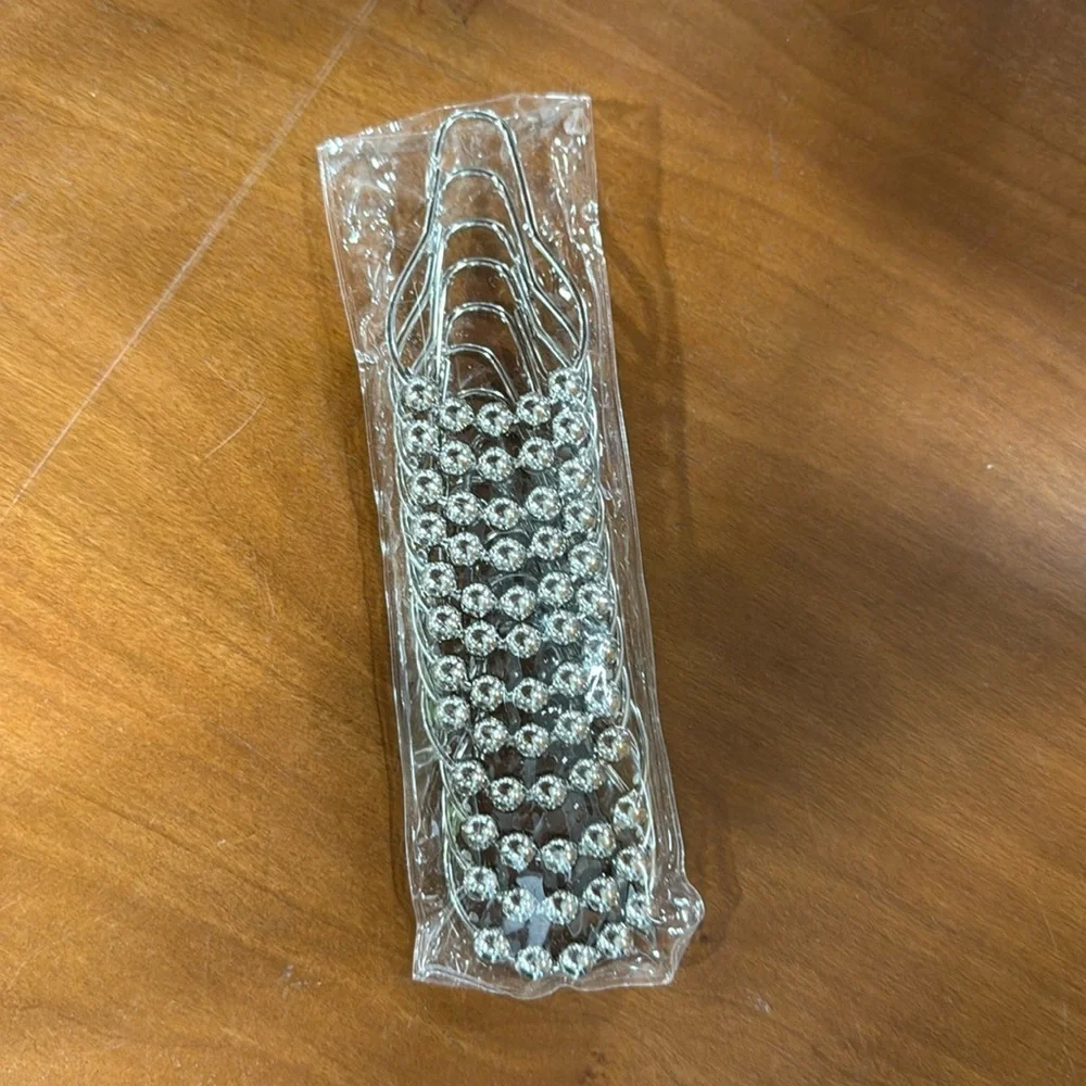 BUNDLE of Shower Curtain Rings Hooks - 3 Sets Black and Silver